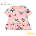 【Konges Sloejd】BASIC FRILL TEE GOTS 【12か月/3歳】 AMAREN ブラウス トップス 半袖 チェリー ピンク ポップ さくらんぼ カジュアル コンゲススロイド ベビー キッズ お出掛け着 アパレル KS103154 SS25
