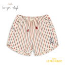 【Konges Sloejd】MARLON SHORTS GOTS 【3歳/4歳】 ANTIQUE STRIPE ショートパンツ ショーツ 半ズボン ハーフパンツ コットン ストライプ チェリー さくらんぼ コンゲススロイド ベビー キッズ おしゃれ リトルレモネード ベビー服 アパレル KS103171 SS25 KTZ