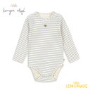 コンゲススロイド BASIC LS BODY GOTS (9か月/12か月) Konges Sloejd オーガニックコットン ストライプ ボーダー 長袖 レモン 長袖 ロンパース ボディ 肌着 赤ちゃん 子ども服 ベビー キッズ 70cm 80cm 出産祝い 出産準備 リトルレモネード アパレル KS103702 AW25 KTZ
