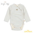 コンゲススロイド BASIC LS NEWBORN BODY GOTS (0-1か月/3か月/6か月) Konges Sloejd オーガニックコットン ストライプ ボーダー レモン ロンパース ボディ 肌着 新生児 子ども服 ベビー 50 60 70cm 出産祝い 出産準備 リトルレモネード アパレル KS103703 AW25 KTZ