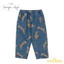 コンゲススロイド MAGOT PANTS GOTS (2歳/3歳/4歳/5-6歳) TIGER デニムパンツ Konges Sloejd ジーンズ タイガー ブルー 総柄 イエロー トラ カジュアル ベビー キッズ お出掛け着 アパレル KS103889 AW25 KTZ