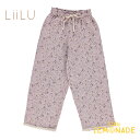 【LiiLu】 Claudia Flower Pants 【2歳/4歳/6歳】 liaw22_069 小花柄 パープル パンツ ボトムス 輸入子ども服 海外アパレル リール ドイツ オーガニック リトルレモネード アパレル 22AW ★SALED