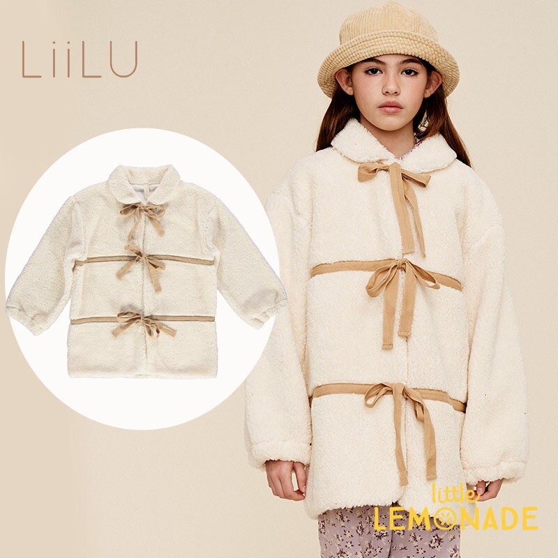 【LiiLu】 Teddy Coat 【2歳/4歳】liaw22_054 リボンアクセント もこもこ コート アウター 輸入子ども服 海外アパレル リール ドイ...