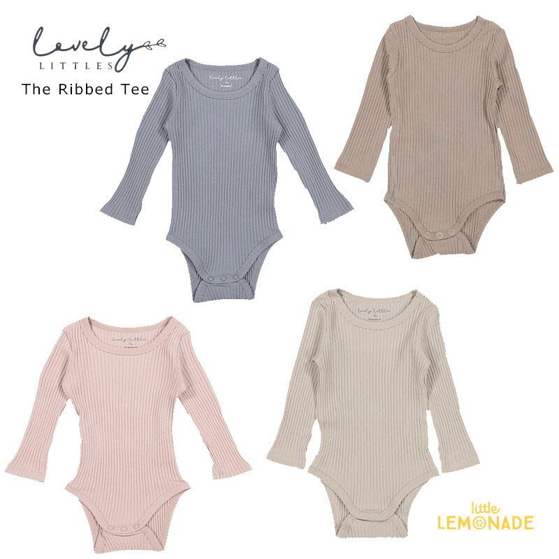 【LOVELY LITTLES】 The Long Sleeve Onesie 無地 長袖 ベビーボディ【6か月 / 12か月】全4色 Mauve /Slate / Taupe / Sand コットンリブ ワンジー ロンパース ボディースーツ 肌着 ベビー服 出産祝い 輸入アパレル あす楽 リトルレモネード YKZ 24SALE