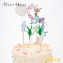 【Meri Meri】マーメイドケーキトッパー Mermaid Cake Toppers 手書き風デザイン マーメイド 人魚 人魚姫 海 誕生日 お誕生日会 バースデイケーキ あす楽 リトルレモネード メリメリ 215488