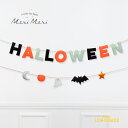 【Meri Meri】Halloween Felt Garland ハロウィン フェルト ガーランド レターバナー シルバームーン かぼちゃ おばけ こうもり ゴールドスター 飾り ディスプレイ パーティー デコレーション 装飾 あす楽 リトルレモネード メリメリ (225126)