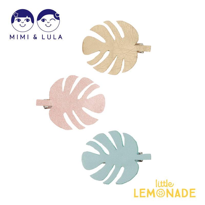 【Mimi&Lula】 PALM LEAF CLIPS DINOLAND/パルムリーフヘアクリップ3個セット ヘアクリップ ヘアアクセサリー アクセサリー 女の子 アイス 誕生日 お出かけ プレゼント ギフト ミミアンドルー…