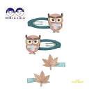 132013 61 【Mimi&Lula】 Oscar owl clips CHESTNUT オスカーフ クロウクリップパック ヘアピン ふくろう もみじ ヘア...
