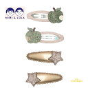 132058 64 【Mimi Lula】 Poison apple clips FAIRYTALE リンゴ＆スタークリップセット ヘアピン 青りんご 星 ヘアアクセサリー アクセサリー ヘッドアクセサリー 女の子 誕生日 お出かけ プレゼント ギフト ミミアンドルーラ リトルレモネード