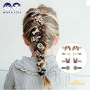 【Mimi&Lula】Doggy mini clips HORSE & HOUND ヘアクリップ 8個セット ヘアアクセサリー アクセサリー 女の子 ドッグ イ...