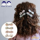 【Mimi&Lula】FLORA BOW CLIPS リボンヘアクリップ ヘアクリップ ヘアアクセサリー アクセサリー 花柄 リボン オシャレ ヘッドアクセサリ...
