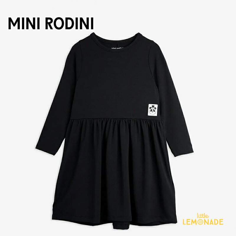 【Mini Rodini】BASIC LONG SLEEVE DRESS 【92 / 1.5歳 104 / 3歳】 長袖 ワンピース パンダ シンプル ドレス ベーシックシリーズ スウェーデン 1000008199 ミニロディーニ あす楽 リトルレモネード YKZ 24SALE