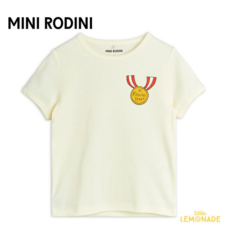 【Mini Rodini】 MEDAL SP SS TEE 【80/86・92/98・104/110】Tシャツ 半袖 Tシャツ ワンポイント ユニーク かわいい オシャレ ベビー服 子ども服 メダル 輸入アパレル 海外こども服 北欧 リト…