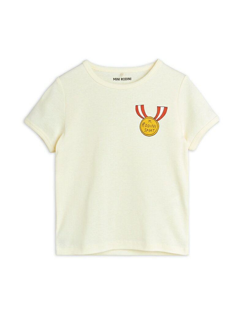 【Mini Rodini】 MEDAL SP SS TEE 【80/86・92/98・104/110】Tシャツ 半袖 Tシャツ ワンポイント ユニーク かわいい オシャレ ベビー服 子ども服 メダル 輸入アパレル 海外こども服 北欧 リトルレモネード ミニロディーニ (2422014610) アパレル YKZ SS24 2