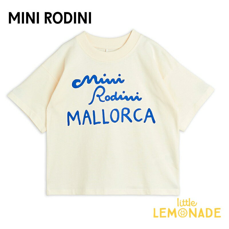  Mallorca sp ss tee 半袖 Tシャツ リボンデザイン グリーン トップス ベビー服 子ども服 ブルー ロゴ 北欧 あす楽 リトルレモネード ミニロディーニ (24620114) アパレル YKZ AW24pre