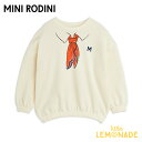 【MINI RODINI】Scarf sp sweatshirt【92/98・116/122】スウェット トップス シャツ アイボリー スカーフ イラスト キッ...