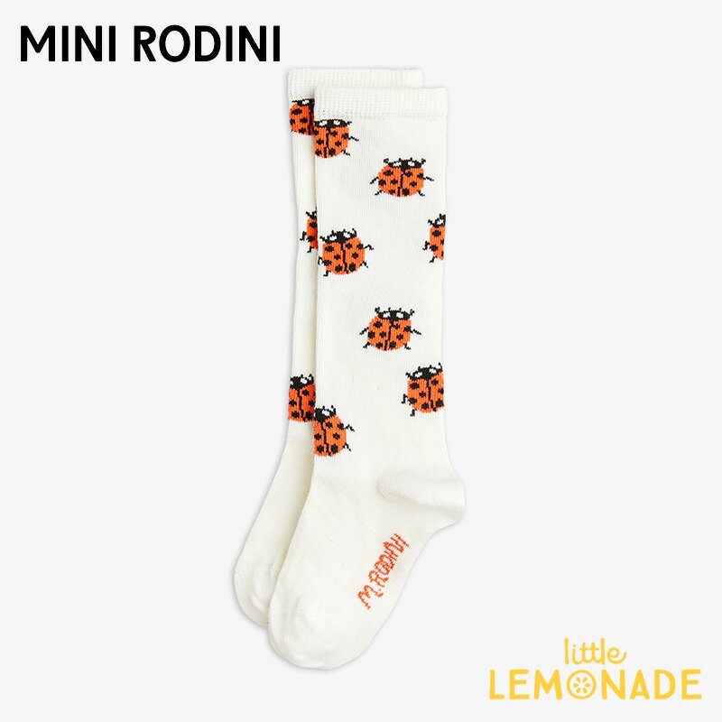 ＜予約販売 入荷次第発送＞【Mini Rodini】Ladybugs knee-high socks 【20/23(12-14cm)・24/27(14-16cm)・28/31(16-18cm)】ハイソックス てんとう虫 イラスト 靴下 ベビー キッズ 子ども服 防寒 北欧 リトルレモネード ミニロディーニ (2526011310) アパレル SS25 KTZのサムネイル