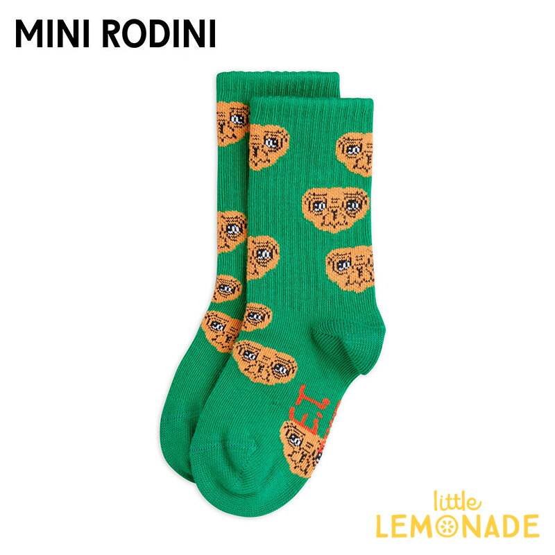ミニロディーニ E.T 1-pack socks 20/23(12-14cm)・24/27(14-16cm)・28/31(16-18cm) ソックス MINI RODINI 総柄 ソックス 靴下 キッズサイズ 子ども服 総柄 防寒 北欧 リトルレモネード ETコラボ (2586010375) アパレル SS26pre KTZ