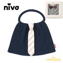 【niva】おでかけスタイ necktie ネクタイ ネイビー×コーラル おしゃれスタイ よだれかけ ビブ ベビー 男の子 女の子 出産祝い お祝い ギフト プレゼント お出かけ用 ベビースタイ ネクタイ タイスナップ 子ども メール便可 リトルレモネード KTZ