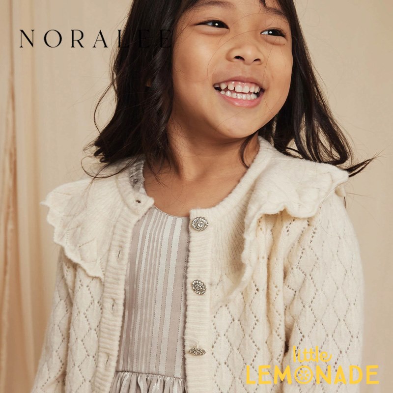 NORALEERUE CARDIGAN NATURAL ǥ 12/2/4С ե λ girl եޥ   ǥܥ  white  ȥ͡ YKZ