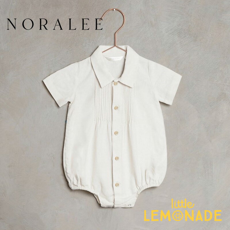 【NORALEE】 HENRY ROMPER | WHITE 【3か月/6か月/12か月】 60サイズ 70サイズ 80サイズロンパース 白 ..