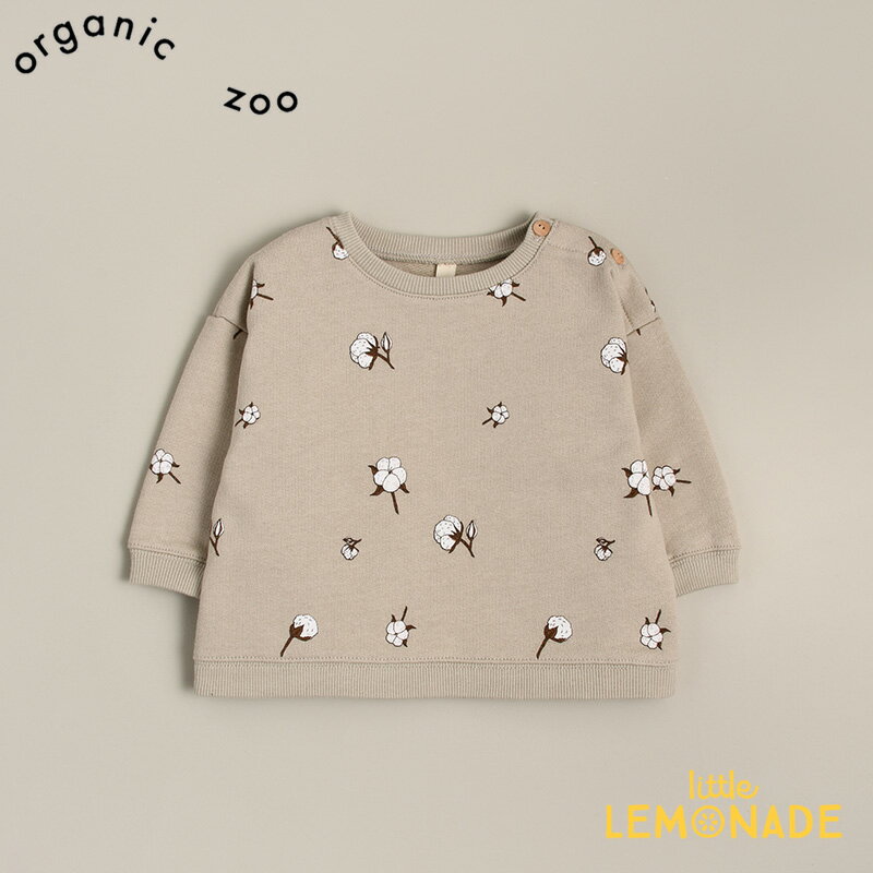  Cotton Field Sweatshirt 3-6か月/6-12か月/1-2歳/2-3歳/3-4歳 コットンフラワー柄 スウェットシャツ トレーナー トップス オーガニックコットン オーガニックズー ベビー おしゃれ FBSOZ あす楽 リトルレモネード アパレル 20AW