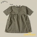 【Organic Zoo】 Olive Gingham Bella Dress 【1-2歳/2-3歳/3-4歳】 チェック柄 オリーブ グリーン ワンピース ドレス オーガニックコットン オーガニックズー ベビー 子ども むすめ服 あす楽 リトルレモネード アパレル SS23 12GHDOZ