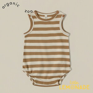 【Organic Zoo】 Gold Sailor Sleeveless Bodysuit 【3-6か月/6-12か月】 ボーダー柄 ベビー ボディスーツ ノースリーブ つなぎ ロンパース オーガニックコットン オーガニックズー 子ども むすこ服 むすめ服 あす楽 リトルレモネード アパレル SS23 12SBGSOZ