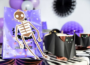 あす楽!【MeriMeriメリメリ2017】がいこつのハンギングデコレーションスケルトンハロウィンパーティー飾り付け骸骨ローズゴールドHalloweenハロウィーン飾り付けリトルレモネード