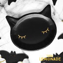 【Party Deco】黒猫のペーパープレート6枚セット ハロウィン 誕生日 ペーパープレート 紙皿 ねこ Paper plates Cat バースデー Halloween ハロウィーン テーブルウェア パーティー 装飾 あす楽 リトルレモネード