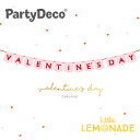 【Party Deco】 バレンタインデー ガーランド バナー バレンタインパーティー DIY レターバナー Happy Valentines Day ピンク ディスプレイ 飾り 店舗装飾 デコレーション Banner Valentines Day あす楽 リトルレモネード