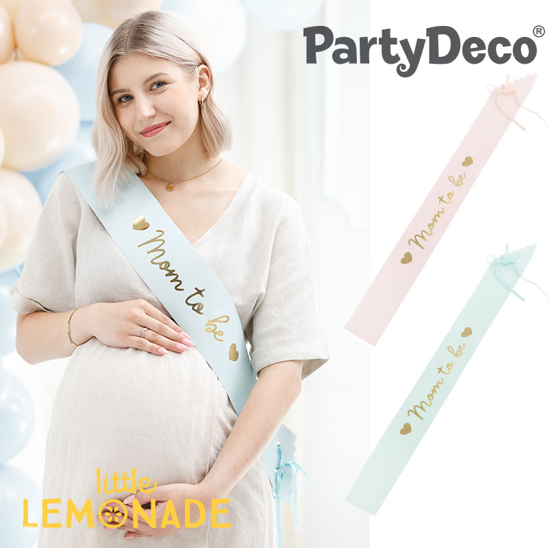 楽天リトルレモネード楽天市場店【Party Deco】mom to be ベビーシャワー サッシュ baby shower ジェンダーリビール 女の子 ピンク マタニティフォト たすき タスキ お祝い パーティー プレママ フォトプロップス 撮影 小道具 あす楽 リトルレモネード