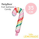 クリスマス バルーン カラフル キャンディーケーンのフィルム風船 1枚 【Party deco】 誕生日 飾り balloon christmas xmas お菓子 あめ キャンディー 撮影小物 デコレーション リトルレモネード