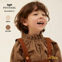 楽天リトルレモネード楽天市場店【PETITMIG】blouse E3 | brown / beige【1-2歳/80cm - 4-5歳/110cm】ブラウス | ブラウン / ベージュ 細チェック コーデュロイ 無地 シャーリングネック ベビー服 こども服 可愛い 女の子 むすめ服 プチミグ リトルレモネード AW23 YKZ SALE