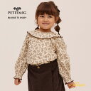 【PETITMIG】 blouse T3 【1-2歳/80cm - 6-7歳/120cm】 ivory ブラウス アイボリー 花柄 ビッグカラー フリル襟 キッ...