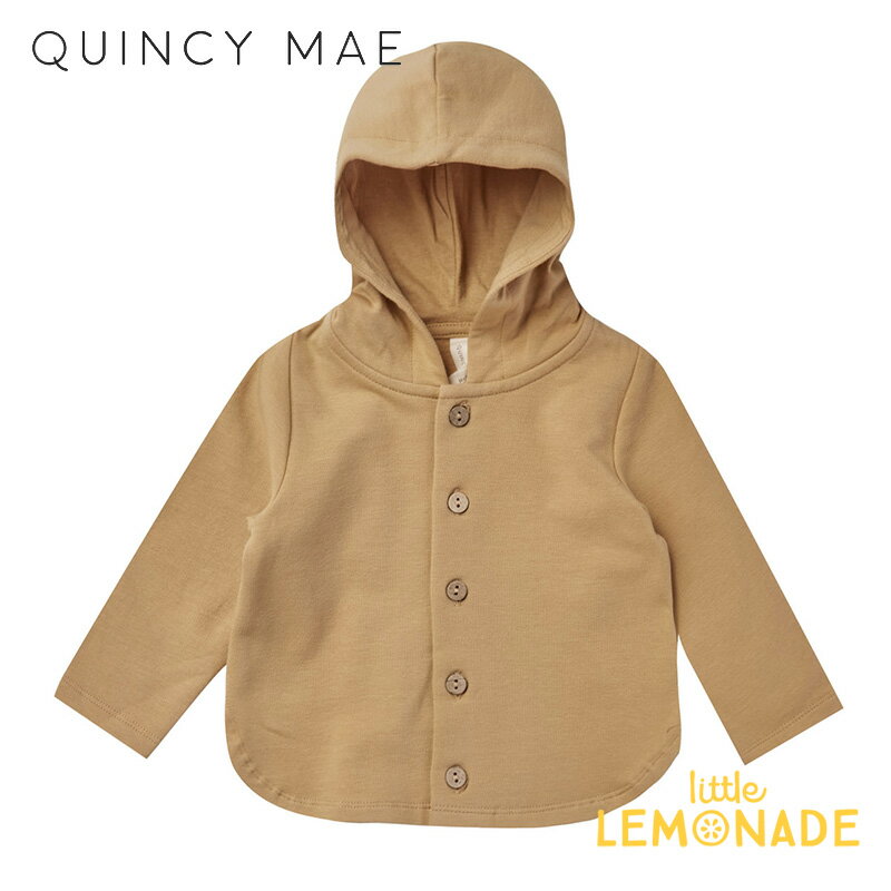  fleece hoodie | honey  QM274MEL AW22 フード付き アウター ジャケット ハニーベージュ コート クインシーメイ こども服 ユニセックス リトルレモネード ベビー服 アパレル YKZ SALE