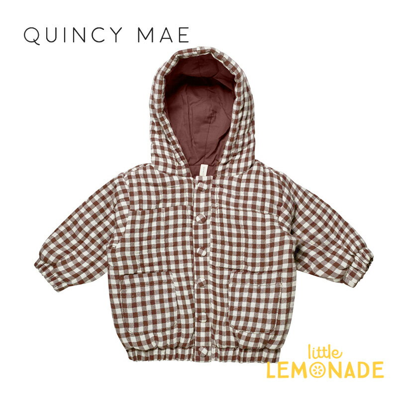 Quincy Mae HOODED WOVEN JACKET | PLUM GINGHAM 12-18/18-24/2-3С ադ  㥱å С ѡ աǥ  󥷡ᥤ ɤ ˥å ȥ͡ ٥ӡ ѥ YKZ AW23 QM444EAVE SALE