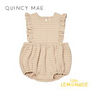 楽天リトルレモネード楽天市場店【Quincy Mae】 RUFFLE BUBBLE ROMPER | SHELL 【6-12か月/12-18か月/18-24か月】 ロンパース サロペット ワッフル生地 ベビー クインシーメイ 赤ちゃん 子供 女の子 おしゃれ リトルレモネード ベビー服 アパレル AW23 QM448CARA YKZ SALE