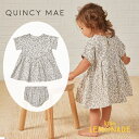 【Quincy Mae】BRIELLE DRESS 【12-18か月/18-24か月/2-3歳/4-5歳】 FRENCH GARDEN ブルマ付き 半袖ワンピース 花柄 ドレス 半袖 ベビー クインシーメイ 赤ちゃん 子供 女の子 おしゃれ リトルレモネード ベビー服 アパレル SS24 QM259JARD YKZ