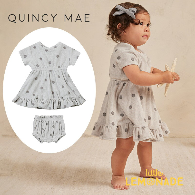 ブランド Quincy Mae 商品名 TERRY DRESS | POLKA DOT 【12-18か月/18-24か月/2-3歳/4-5歳】 QM149WOLK 用途 ワンピース,ブルマ付き,半袖,ドット柄,赤ちゃん,おしゃれ,ベビー,オ...