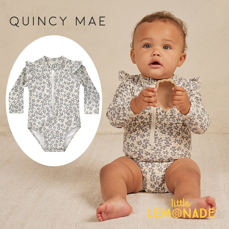 ブランド Quincy Mae 商品名 BYRON RASHGUARD ONE-PIECE | POPPY 【6-12か月/12-18か月/18-24か月/2-3歳/4-5歳】 QM331POPP 用途 水着,ラッシュガード,ワンピース,女の子,プール遊び,海,赤ちゃん,おしゃれ,ベビー,オーガニックコットン 素材・内容 素材： ナイロン80％ (リサイクルナイロン) ポリウレタン20％ お手入れ方法： 洗濯機洗い/水温30度以下、吊り干し ※クインシーメイの水着はベストな状態を保つため、 デリケートモードでのお洗濯をお勧めします。 商品説明 アメリカの人気ベビーアパレル Quincy Mae から 2024年春夏コレクションで届いた一枚。 ベビーの肌に優しい、柔らかい素材と、 着まわしやすいデザインが人気のブランドです。 上品な花柄が可愛いワンピースタイプのラッシュガード水着。 クインシー・メイの水着はすべてUPF50+です。 小さなお子様をスタイリッシュに日差しから守ります。 フロントはファスナーで開閉、裾にはスナップが付いているので着替えも簡単です。 肩のフリルがアクセントな1着。 かわいいスイムウェアで夏の思い出を更に楽しく。 返品・交換について 本商品は商品到着後の返品・サイズ交換は承っておりません。 予めご了承ください。 メール便 1個まで発送可（折り畳んだ状態で発送）Quincy Mae BYRON RASHGUARD ONE-PIECE | POPPY 【6-12か月/12-18か月/18-24か月/2-3歳/4-5歳】 QM331POPP アメリカの人気ベビーアパレル Quincy Mae から 2024年春夏コレクションで届いた一枚。 ベビーの肌に優しい、柔らかい素材と、 着まわしやすいデザインが人気のブランドです。 上品な花柄が可愛いワンピースタイプのラッシュガード水着。 クインシー・メイの水着はすべてUPF50+です。 小さなお子様をスタイリッシュに日差しから守ります。 フロントはファスナーで開閉、裾にはスナップが付いているので着替えも簡単です。 肩のフリルがアクセントな1着。 かわいいスイムウェアで夏の思い出を更に楽しく。 - Quincy Mae | SS24 はこちらから- ▽ ▽ 夏アイテム特集はこちら ▽ ▽ ブランド紹介 Quincy Mae : クインシーメイ デザイナー・イラストレーターであるKelli Murrayが 第三子誕生の経験から2018年に立ち上げた、 カリフォルニアのオーガニックベビー服、アクセサリーブランド。 Rylee + Cru のセカンドブランドとして2018年に誕生。 オーガニックコットンはすべて認証された上質な素材のみを使用し、 落ち着きと柔らかみのある配色、ミニマルにこだわったデザインと ベロアのように肌触りのよい質感を追求しています。 日常の脱ぎ着を意識した心地よさを大切にしており、 お母さんと子供にとって使いやすいものを作り出しています。