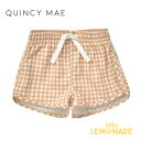 楽天リトルレモネード楽天市場店【Quincy Mae】BOYS SWIM SHORT 【12-18か月/18-24か月/2-3歳/4-5歳】 MELON GINGHAM 水着 スイムパンツ ギンガムチェック ショーツ 海水パンツ 日焼け対策 スイムウェア クインシーメイ ベビー キッズ おしゃれ リトルレモネード あす楽 アパレル SS24 QM333KXAT YKZ