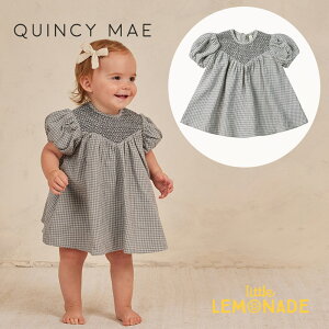 Quincy Mae CARINA DRESS 12-18/18-24/2-3/4-5С BLUE GINGHAM ֥դ Ⱦµԡ ֥롼󥬥 ɥ쥹 ѥե꡼ 󥬥å ٥ӡ 󥷡ᥤ ֤ λ ȥ͡ ٥ӡ  ѥ SS24 QM486BLAR YKZ