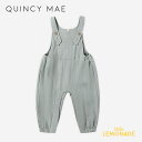 クインシーメイ BABY OVERAL (12-18か月/18-24か月) STEEL BLUE オーバーオール Quincy Mae ダンガリー ベビー 赤ちゃん 子ども シンプル ブルー 無地 出産祝い 出産準備 80/90cm リトルレモネード ベビー服 アパレル AW25 QM443NBLA KTZ