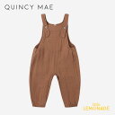 クインシーメイ BABY OVERAL (12-18か月/18-24か月) CEDAR オーバーオール Quincy Mae ダンガリー ベビー 赤ちゃん 子ども シンプル テラコッタ 無地 出産祝い 出産準備 80/90cm リトルレモネード ベビー服 アパレル AW25 QM443HPYM KTZ