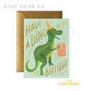 【RIFLE PAPER】 ダイナソーバースデーカード/DINO-MITE BIRTHDAY バースデイカード 誕生日 Birthday カード message card メッセージカード グリーティング メッセージ greeting プレゼント お祝い ライフルペーパー あす楽 リトルレモネード