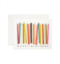 【RIFLE PAPER】 バースデーカード/ BIRTHDAY CANDLES（バースデーキャンドル） 誕生日 Birthday カード message card メッセージカード グリーティング メッセージ greeting プレゼント お祝い ライフルペーパー あす楽 リトルレモネード