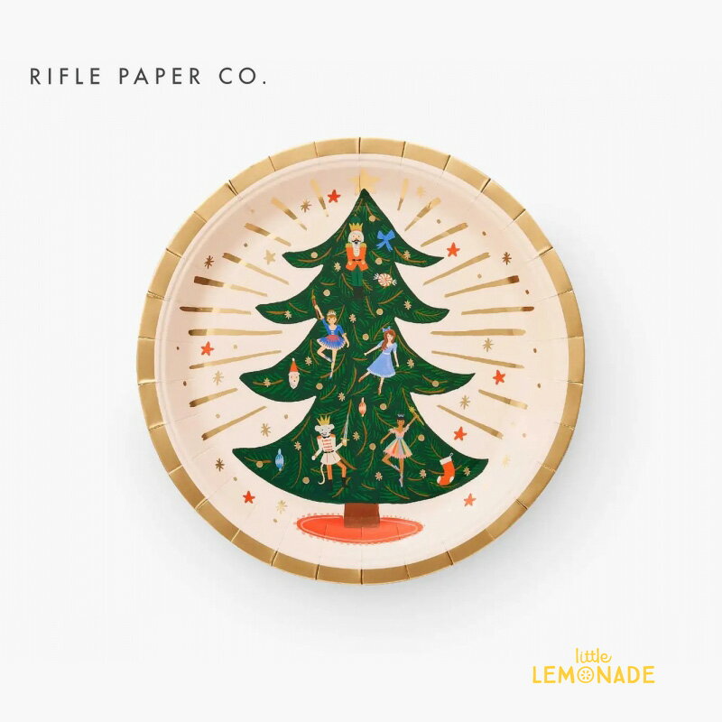 【RIFLE PAPER】 クリスマスドールガーデンパーティ・プレートL 10枚セット 紙皿 プレート Christmas Xmas クリスマスパーティー 使い捨て paper plate テーブルウェア ホームパーティー ライフルペーパー Holiday Large Plates PXJ001 あす楽 リトルレモネード