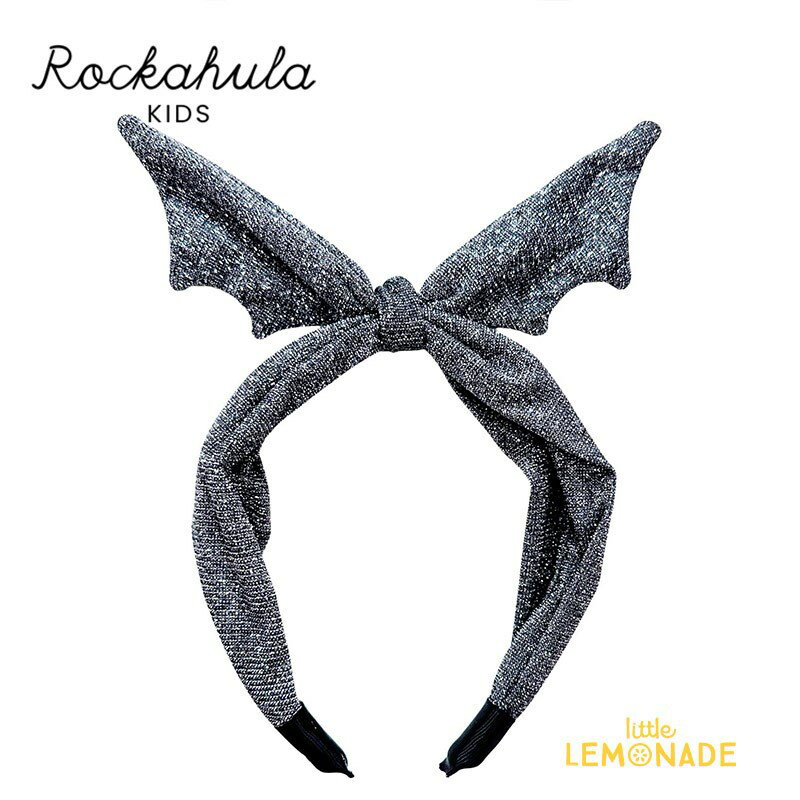 Shimmer Bat Tie Headband-BLACK (HAL430) シマー バット タイ ヘッドバンド カチューシャ ヘアアクセサリー ハロウィン Halloween ヘッドアクセサリー こうもり 仮装 ギフト ロッカフラキッズ 23AW あす楽