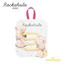 【Rockahula Kids】Buttercup Gingham Twisty Bow Clips-PINK ヘアクリップ 2個セット 花柄 ギンガムリボン ピンク イエロー ヘアアクセサリー パッチン留め 女の子 誕生日 お出かけ プレゼント ギフト ロッカフラキッズ あす楽 リトルレモネード H2151P